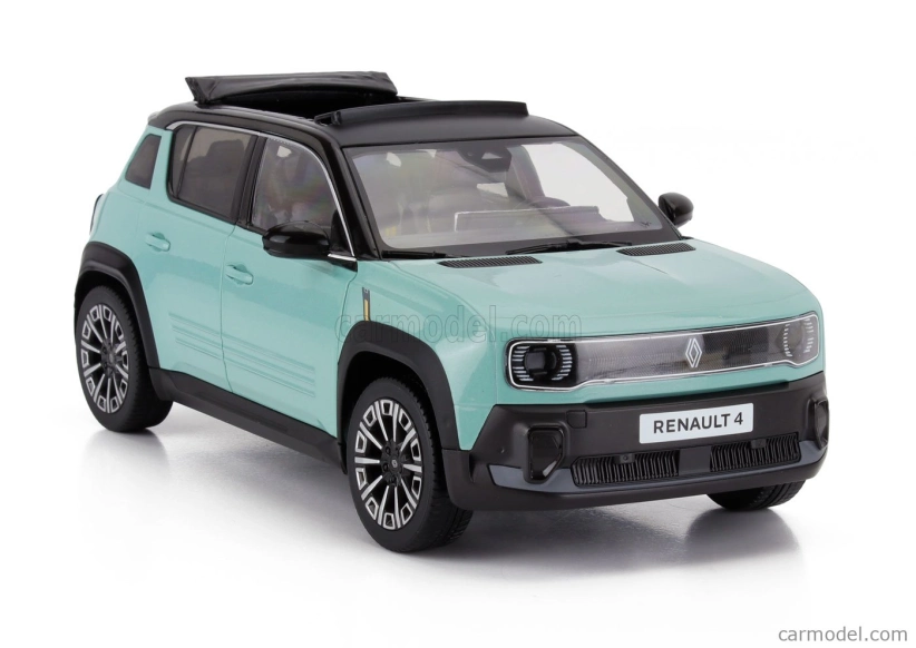 Norev Renault R4 E-tech 100% otvorená strecha 2025 1:18 svetlozelená
