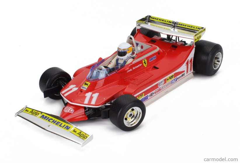 Bburago Ferrari F1 312t4 Short Tail N 11 Winner Monaco Gp Jody Scheckter (with Pilot) 1979 World Champion 1:18 Red