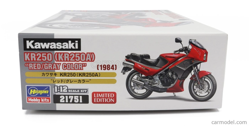 Hasegawa Kawasaki Kr250 (kr250a) Motocykel 1984 1:12 /