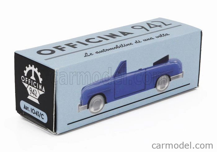 Officina-942 Fiat 1400 Cabriolet Open 1950 1:76 Modrá