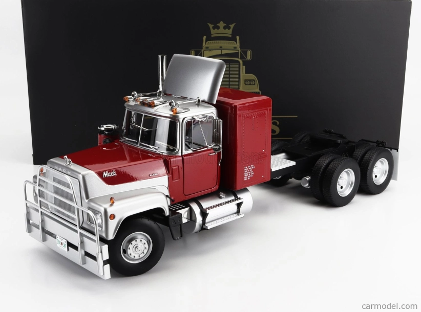 Road-kings Mack Rl700l ťahač 3-assi 1974 1:18 červená strieborná