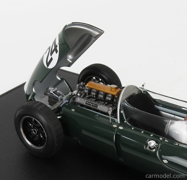 Gp-replika Cooper F1 T51 Climax Team Cooper Car Company N 24 Winner Monaco Gp Jack Brabham 1959 World Champion - Con Vetrina - s vitrínou 1:18 Green White