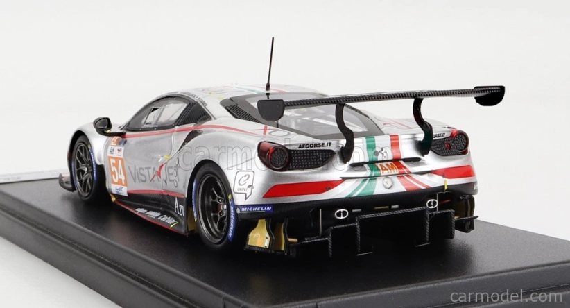 Looksmart Ferrari 488 Gte Evo 3.9l Turbo V8 Team Af Corse N 54 1:43, stříbrná