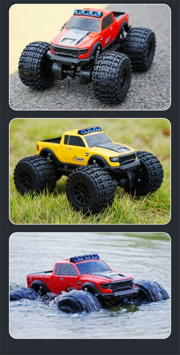RC obojživelné auto Valiant, modrá + náhradní baterie