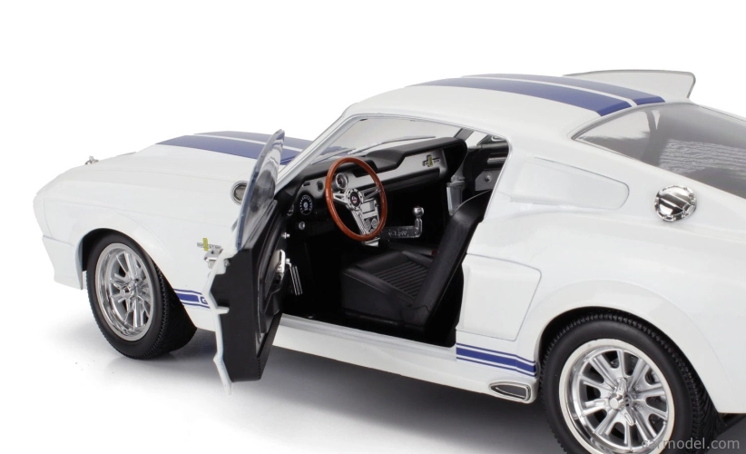 Kk-scale Ford usa Mustang Shelby Gt500 Eleanor Coupe 1967 1:12 White Blue