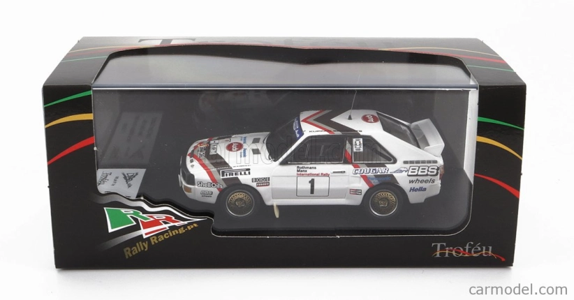 Trofeu Audi Quattro Sport N 1 Rally Manx 1984 H.mikkola - A.hertz 1:43 Bílá