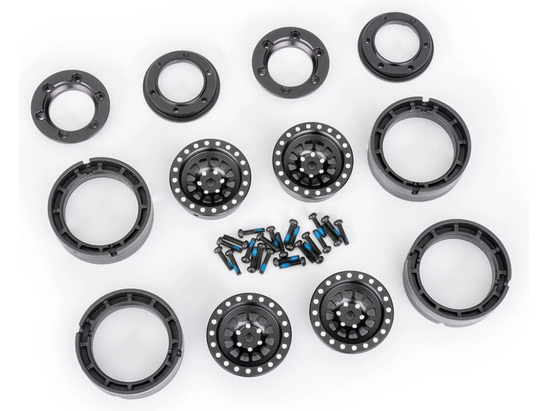Hliníkový disk Traxxas 1,0" čierny (4)