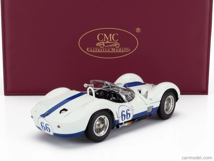 Cmc Maserati Tipo 61 2.9l S4 Spider Birdcage N 66 Winner Castle Rock Colorado Scca 1960 Jim Hall 1:18 Bílá Modrá