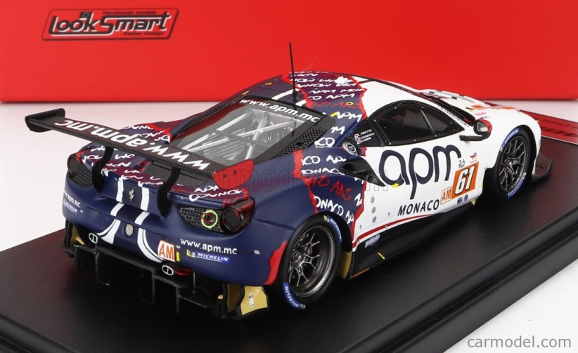 Looksmart Ferrari 488 Gte Evo 3.9l Turbo V8 Team Af Corse N 61 1:43, bílomodrá