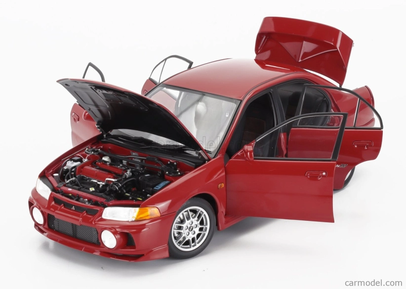 Motorhelix Mitsubishi Lancer Evo Iv s motorom a príslušenstvom 1999 1:18 červená