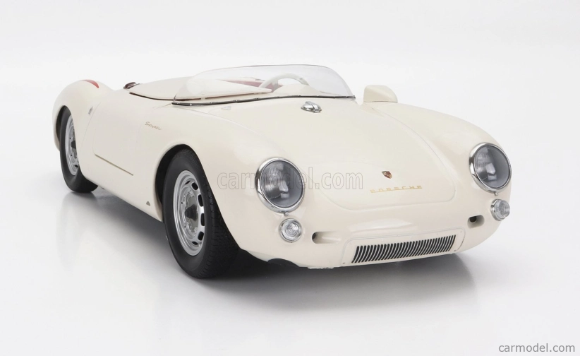Porsche 550a Spider 1953 v mierke 1:12 bielo-červená