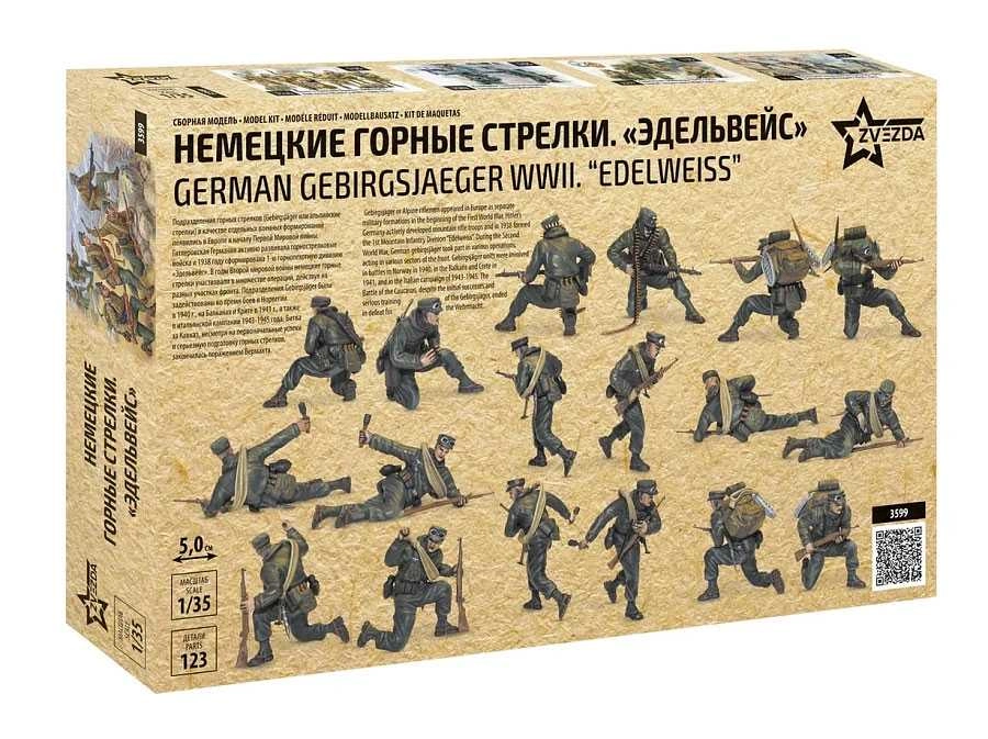 Zvezda figúrky – nemeckí Gebirgsjäger – reedícia (1:35)