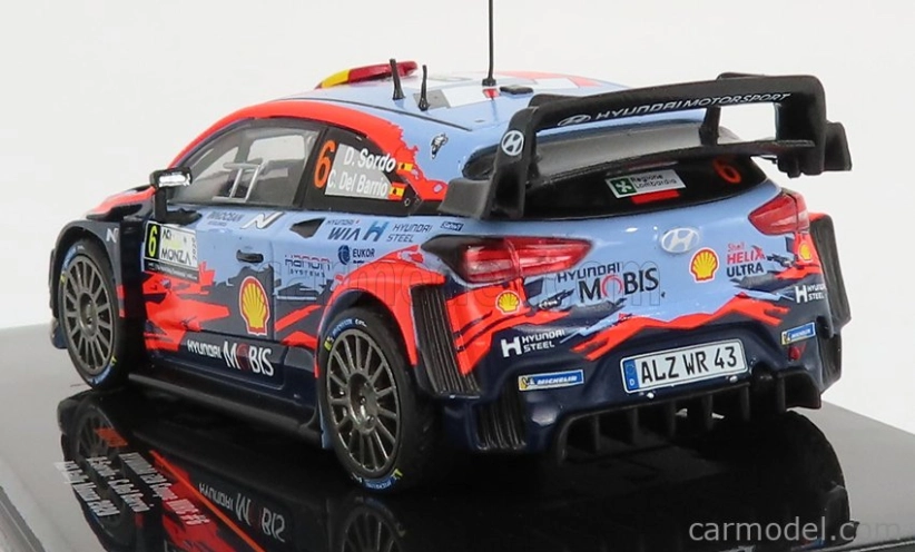 Ixo-models Hyundai I20 Wrc Coupe Team Shell Mobis N 6 Rally Monza 2020 D.sordo - C.del Barrio 1:43 Svetlo modrá červená čierna