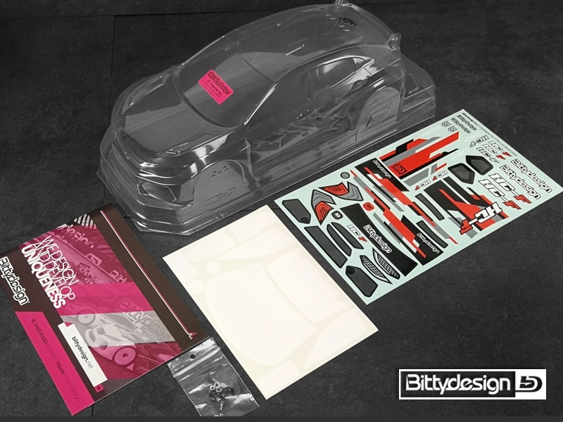 Karoserie čirá Bittydesign pro TC FWD podvozky 190mm