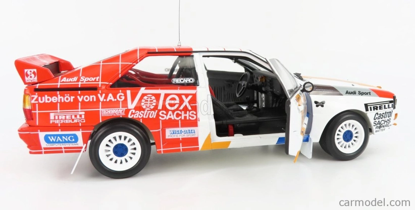 Sun-star Audi Quattro A1 N 2 Winner Rally International Avd/sth Hunsruck 1984 H.demuth - W.lux 1:18 Červená Bílá