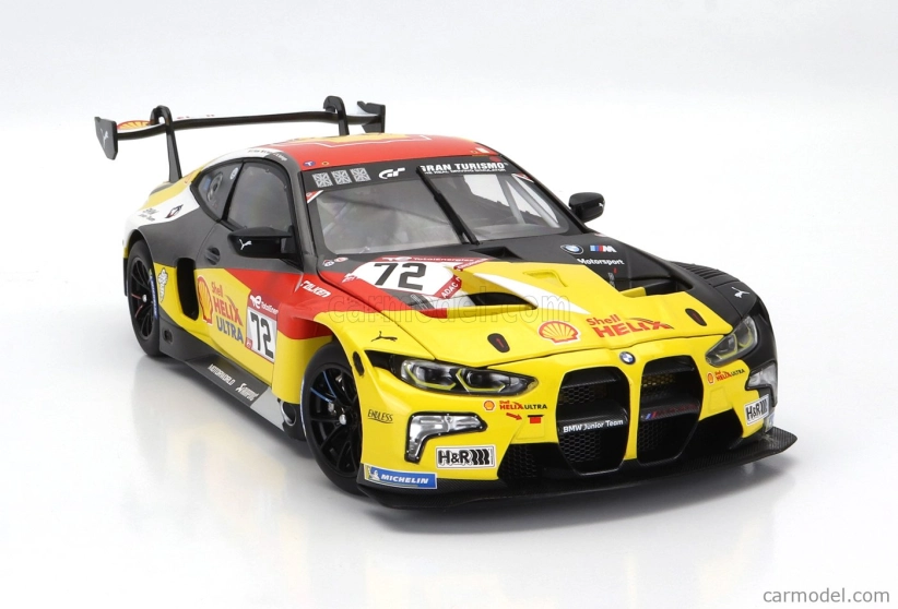 Minichamps BMW radu 4 M4 Gt3 Team Bmw Junior N 72 24h Nurburgring 2023 Dan Harper - Max Hesse - Neil Verhagen 1:18 čierna žltá červená