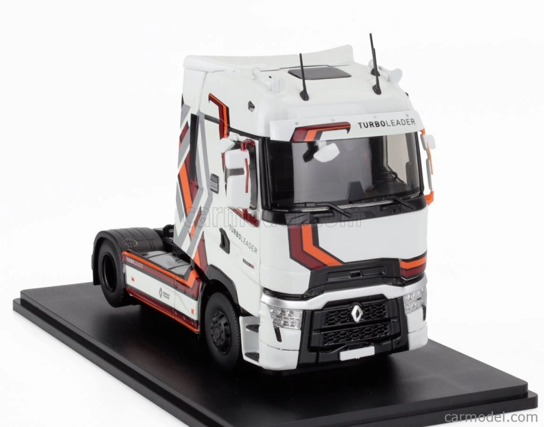 Eligor Renault T-line High Turbo Leader Tractor Truck 2-assi 2021 1:43 Bílá Hnědá Oranžová Šedá