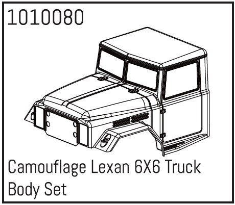 HBP240168 - (1010080) Camouflage Lexan 6X6 Truck Body Set
