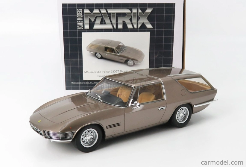 Modely v mierke Matrix Ferrari 330gt Ch.7963 Shooting Brake Vignale 1968 1:18 Béžová farba