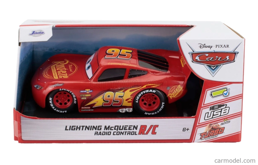 Jada Walt disney Pixar Cars - Saetta Lightning Mcqueen 1:24 Red