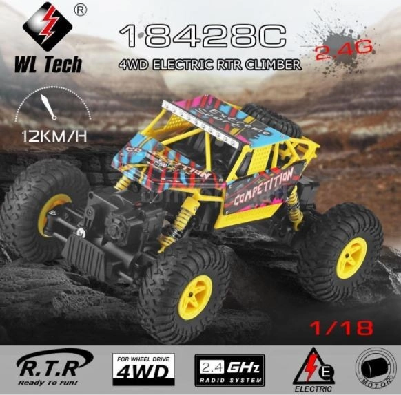 RC crawler Competition 1:18, žltá