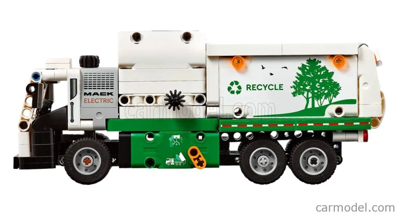 Lego Mack Lego Technic - Lr Elektrické smetiarske auto Raccolta Rifiuti Urbani - 252 dielikov Bielozelená