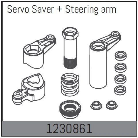 1230861 - Servo Saver/Steering Arms