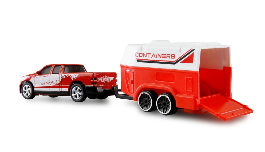 Amewi RC pickup na diaľkové ovládanie s prívesom pre kone 1:64