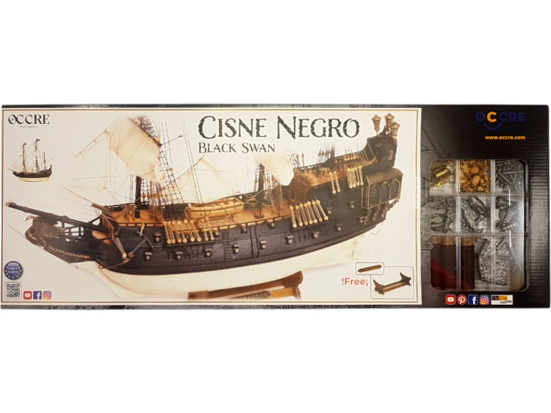 OCCRE Black Swan pirátská loď 1:75 kit
