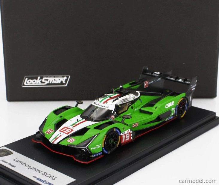 Looksmart Lamborghini Sc63 3.8l V8 Turbo Team Lamborghini Iron Lynx N 19 24h Le Mans 2024 Romain Grosjean - Matteo Cairoli - Andrea Caldarelli 1:43 Zelená Bílá Černá