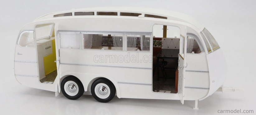 Norev Peugeot 404 With Caravan Roulotte Henon 1965 1:18 Brown Met