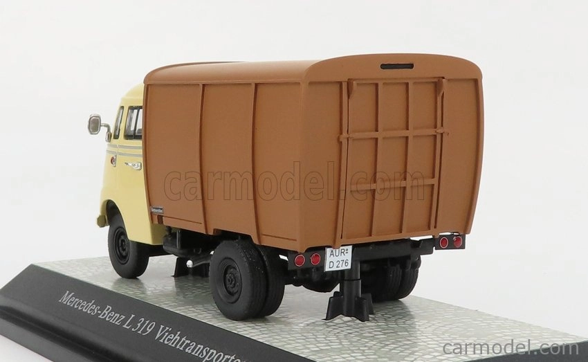 Premium classixxs Mercedes benz L319 Truck Trasporto Bestiame 1955 - Livestock Transporter 1:43 Béžově Hnědá