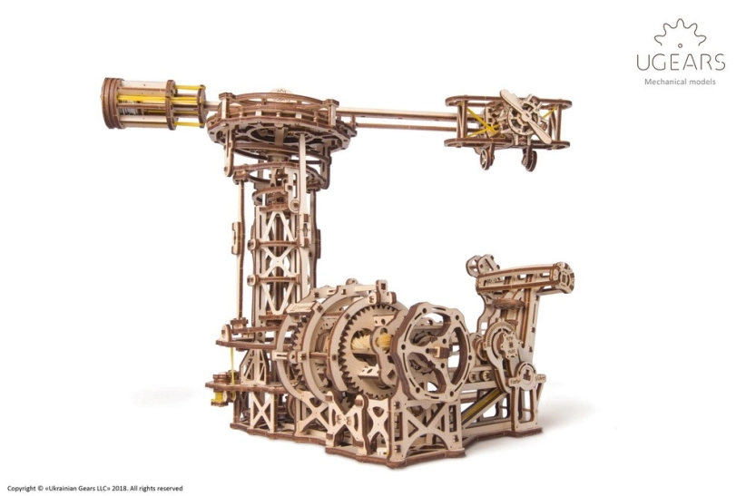Ugears 3D drevené mechanické puzzle lietajúce stroje