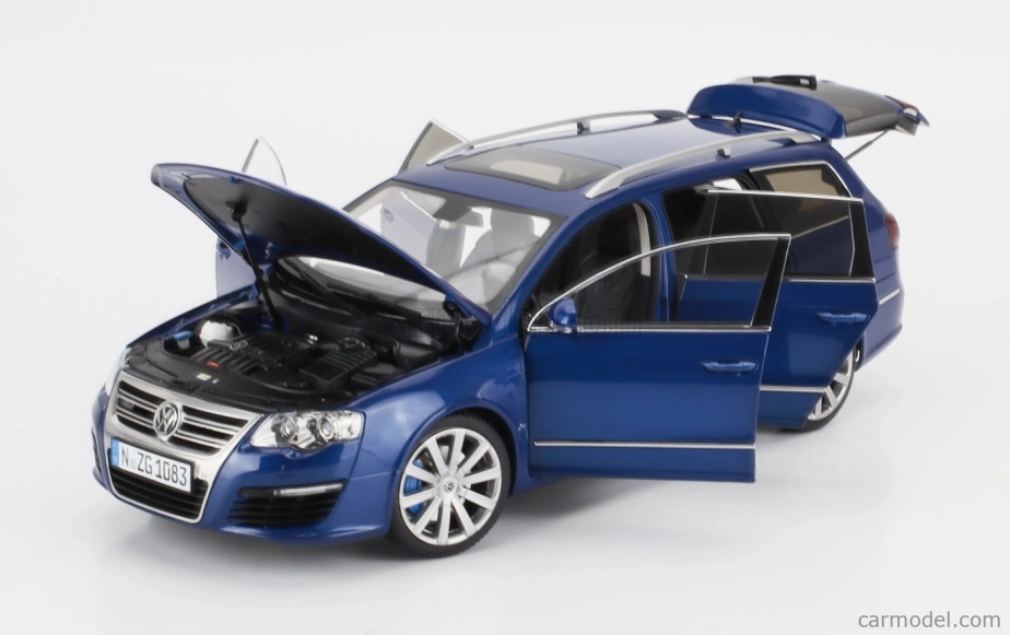 Nzg Volkswagen Passat Variant R36 V6 Sw Station Wagon 2010 1:18 Blu Biscaglia - Modrá