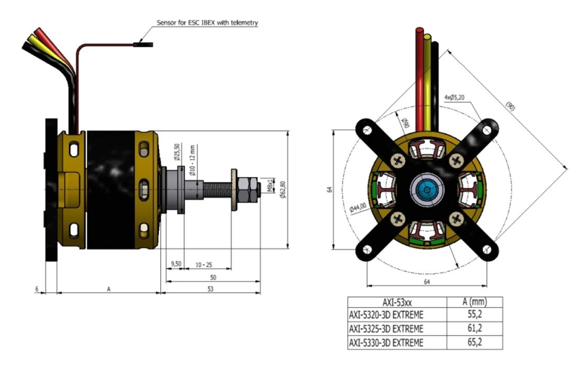 Bezkartáčový motor AXI 5320/18 V3 3D Extreme KV370