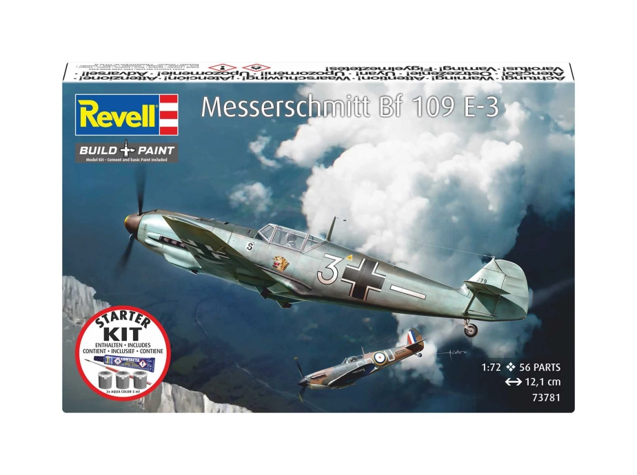 Starter Kit lietadlo 73781 - Messerschmitt Bf109E-3 (1:72)