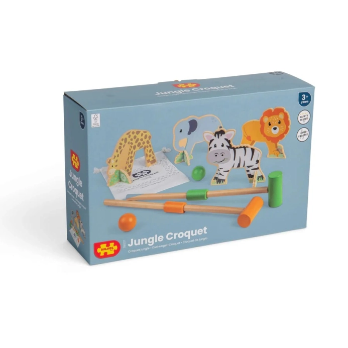 Bigjigs Toys Dřevěný kroket Džungle