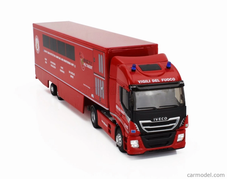 Eligor Iveco fiat Stralis 480e6 Euro 6 Truck Fire Engine Space Fly Multiagent Cbrn Detection Sampling And Monitoring Unit 2018 1:43 Červená Černá