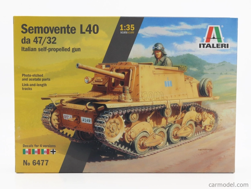 Italeri Fiat Ansaldo Semovente L40 47/32 Tank Military 1941 1:35 /