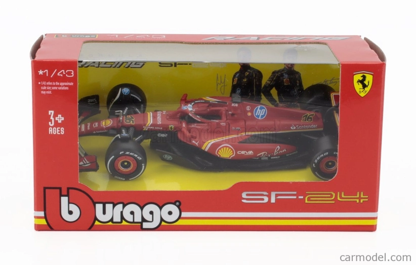 Bburago Ferrari F1 Sf-24 Team Scuderia Ferrari N16 Winner Italy Monza Gp 2024 Charles Leclerc 1:43 červená biela čierna