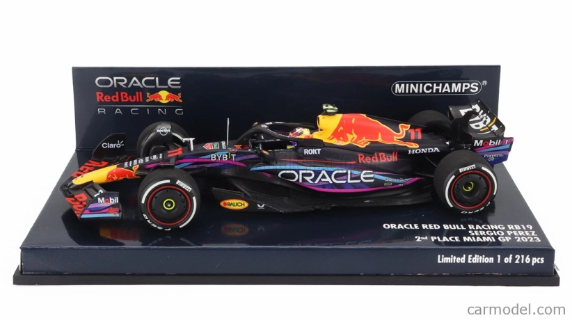 Minichamps Red bull F1 Rb19 Team Oracle Red Bull Racing N 11 2. Miami GP 2023 Sergio Perez 1:43 Matt Blue