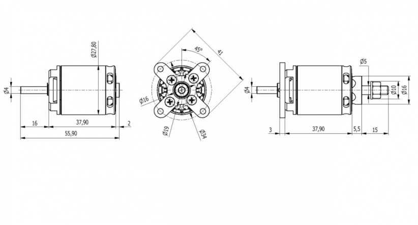 AXI 2220/20 V2 striedavý motor
