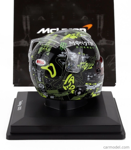 Spark-model prilby Bell Casco Helmet F1 Lando Norris Team Mclaren N 4 Season Test 2025 1:5 Black
