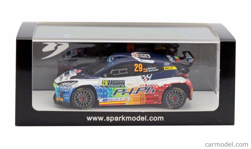 Spark-model Toyota Yaris Gr Rally2 Team N 29 7. Rc2 Rally Montecarlo 2024 Jan Solans - Rodrigo Sanjuan De Eusebio 1:43 Biela Čierna