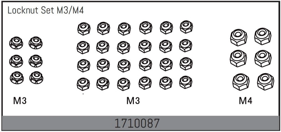 Locknut Set M3/M4