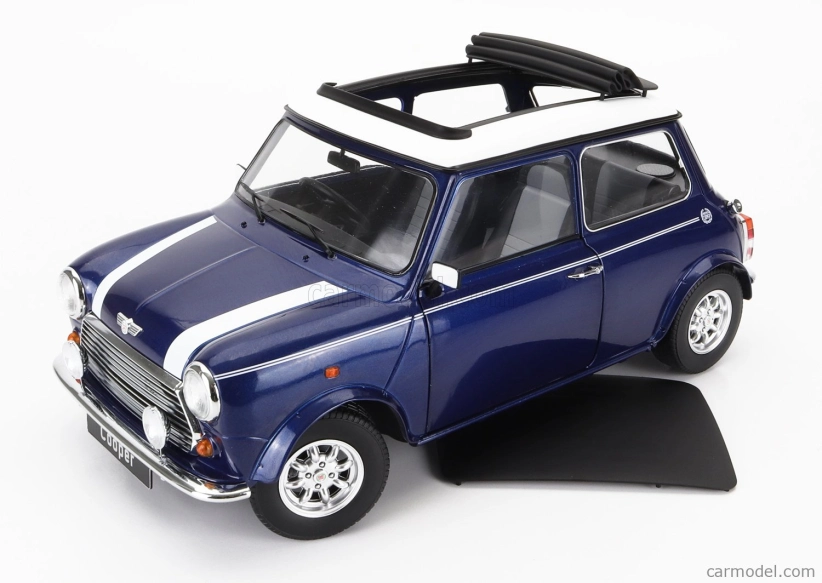 Kk-scale Mini Cooper Sunroof Rhd 1992 1:12 Modrá Met Bílá