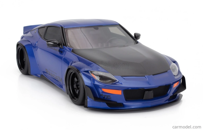 Truescale Nissan Fairlady Z (rz34) Pandem Coupe 2023 1:18 Modrá
