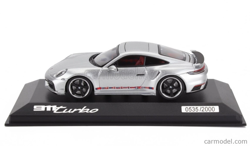 Minichamps Porsche 911 992 Turbo Coupe 2023 - First Turbo Remastered 1:43 Silver