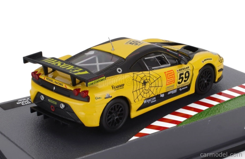 Edicola Ferrari F430 Gt3 Scuderia Kessel Racing N 59 Gt Open International 2009 Michal Broniszewski - Philipp Peter 1:43 Žlutá Černá