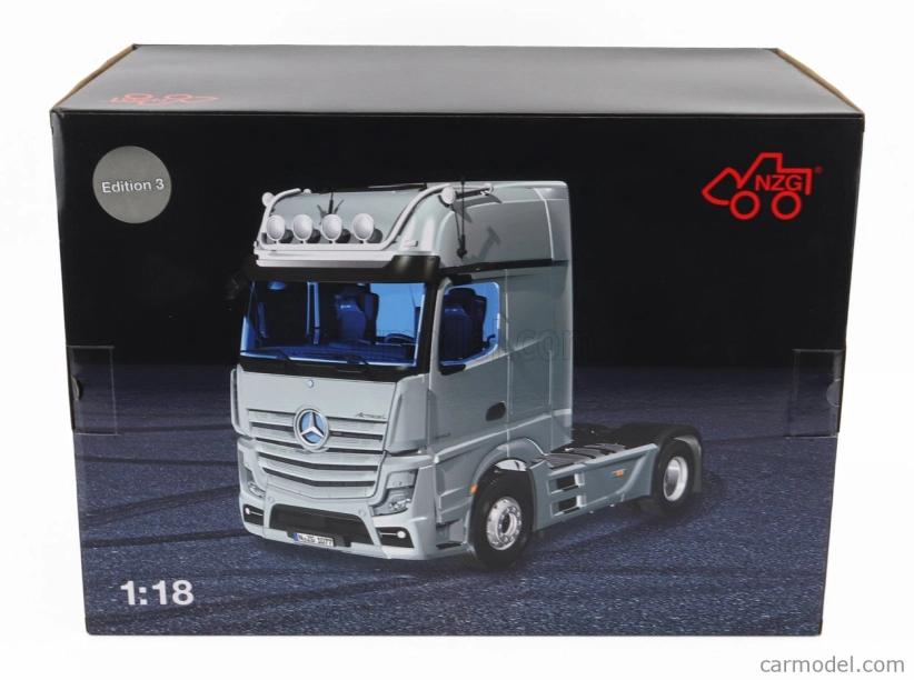 Nzg Mercedes benz Actros 2 1863 Gigaspace 4x2 Mirrorcam Tractor Truck 2-assi Edition 3 2020 1:18 Grey